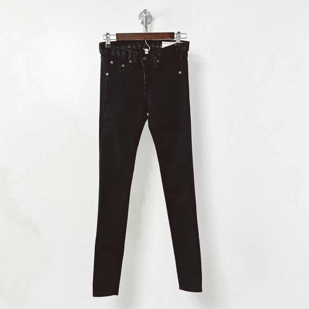 Rag & Bone‎ The Legging Winter Casual Mid Rise Chic Skinny Jean in Midnight - Picture 2 of 13